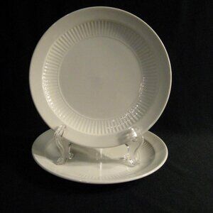 Adams Empress English Ironstone Bright White Salad Plates - 2 - Wedgwood Group